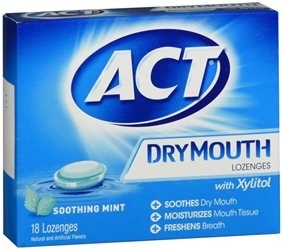Act Total Care Dry Mouth Lozenges, Soothing Mint - 18 Each 
