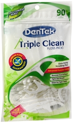 DenTek Extra Strong Triple Clean Floss Picks, Mouthwash Blast 90 each 