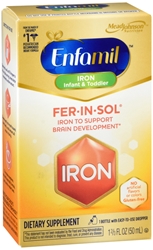 Enfamil Fer-In-Sol Iron Supplement Drops for Infants, 50 mL dropper bottle 