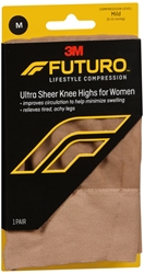 FUTURO Energizing Ultra Sheer Knee Highs Mild Medium Nude 1 Pair 
