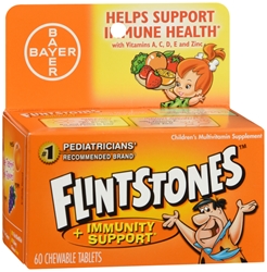 Flintstones Childrens Multivitamin Supplements Chewable Tablets 60 each 