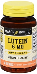 Mason Natural Lutein 6mg Antioxidant Softgels, Cholesterol Free - 60 Each 