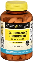 Mason Vitamins Glucosamine Chondroitin Super Maximum Strength 1500/1200 2 Per Day Tablets, 60 Count 