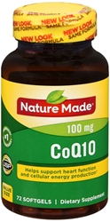 Nature Made CoQ10 (Coenzyme Q 10) 100 mg. Softgels 72 Ct. 