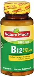 Nature Made Vitamin B-12 Tablets Dietary Supplement, 1000 mcg, 75 count 