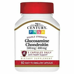 21st Century Glucosamine Chondroitin 500/400mg - Double Strength Caps 60 Count 