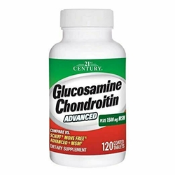 21st Century Glucosamine Chondroitin Advanced, plus 1500mg MSM, 120 Coated Tablets 