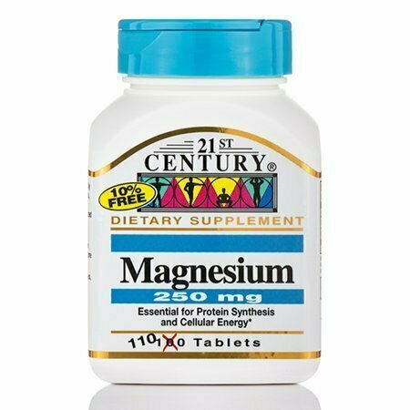 21st Century Magnesium 250 mg Tablets, 110 Count 