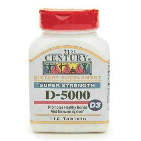 21St Century Vitamin D-5000, Super Strength D3 Tablets - 110 Ea 