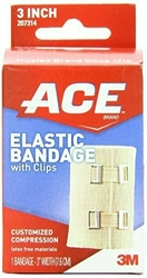 ACE Elastic Bandage with Clips, 3 Inch-Width 