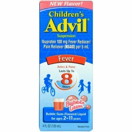 Advil Ibuprofen Fever Reducer/Pain Reliever Oral Suspension, Bubble Gum 4 oz 