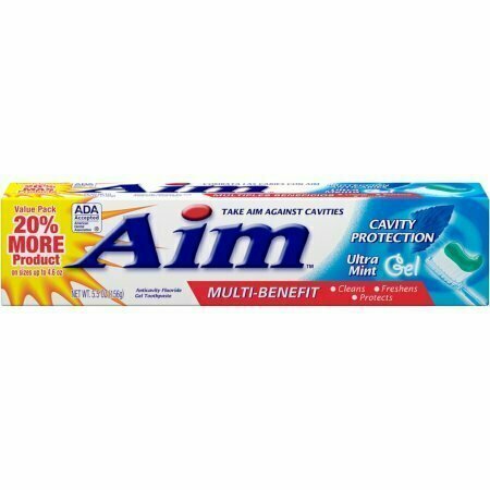 Aim Multi-Benefit Cavity Protection Gel Toothpaste, Ultra Mint 5.50 oz 
