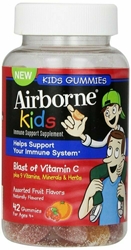 Airborne Kids Gummies Immune Support Supplement, Assorted Fruit Flavors, 42 Count 