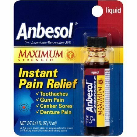 Anbesol Maximum Strength Instant Pain Relief Liquid 0.41 oz 