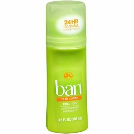 Ban Anti-Perspirant Deodorant Original Roll-On Fresh Cotton 3.50 oz 