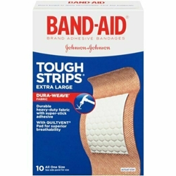 Band-Aid Brand Adhesive Bandages, Extra Large Tough Strips, 10 Count 