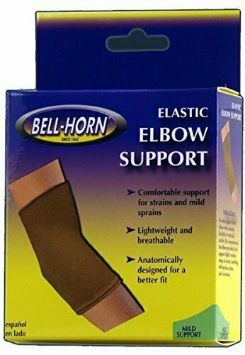 Bell Horn Elastic Elbow Support in Beige Size: Small 