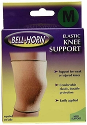Bell-Horn Elastic Knee Support / Compression Sleeve, Beige, Medium 