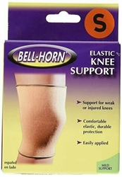 Bell-Horn Elastic Knee Support / Compression Sleeve, Beige, Small 