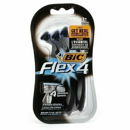 BiC Flex 4 for Men, Disposable Shaver, 3 each 