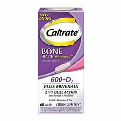 Caltrate 600+D3 Plus Minerals (60 Count) Calcium & Vitamin D3 Supplement Tablet, 600 mg 