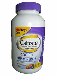 Caltrate Calcium & Vitamin D3 Cherry Orange & Fruit Punch -- 90 Chewable Tablets 