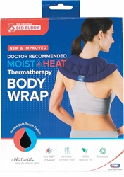 Carex, Bed Buddy Body Wrap, Flexible Soft Fabric Filled with Natural Grains for Hot or Cold Therapy 