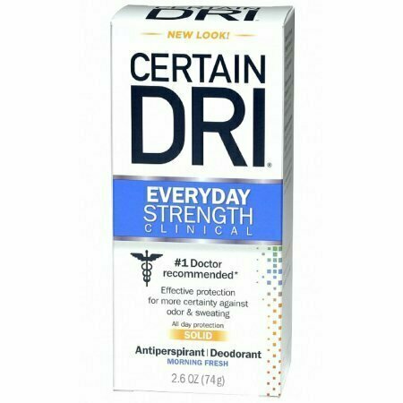 CERTAIN DRI Everyday Strength Clinical, Antiperspirant/Deodorant, Morning Fresh Solid 2.6 oz 