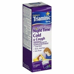 Childrens Triaminic Syrup, Night Time Cold & Cough, Grape Flavor, 4 fl oz 