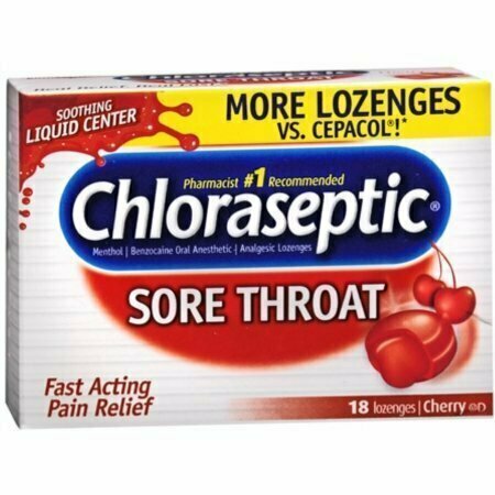 Chloraseptic Sore Throat Lozenges Cherry 18 Each 
