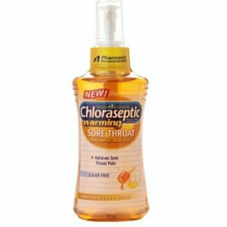 Chloraseptic Warming Sore Throat Spray, Sugar Free, Honey Lemon 6 oz 