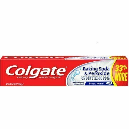 Colgate Baking Soda & Peroxide Whitening Toothpaste, Brisk Mint 8 oz 