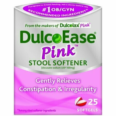 DulcoEase Pink Stool Softener Softgels 25 each 