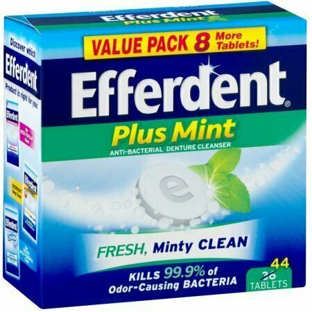 Efferdent Plus Mint Anti-Bacterial Denture Cleanser Tablets 44 each 