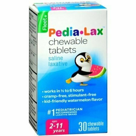 Fleet Pedia-Lax Chewable Tablets Watermelon Flavor 30 Tablets 