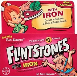 Flintstones Chewable Multivitamins with Iron, 60 Count 