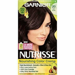 Garnier Nutrisse Nourishing Color Creme # 20 Soft Black By Garnier For Unisex - 1 Application Hair Color 