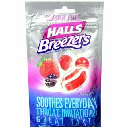 Halls Breezers Drops Sugar Free Cool Berry 20 Each 