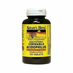 High Potency Chewable Acidophilus Raspberry Flavor 100 Tabs 