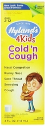 Hylands 4 Kids Cold and Cough Relief Liquid, Natural Common Cold Symptoms Relief, 4 Ounce 