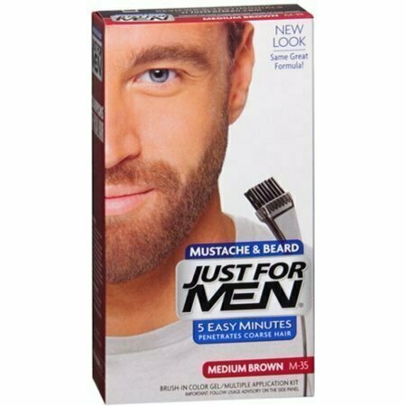 JUST FOR MEN Color Gel Mustache & Beard M-35 Medium Brown 1 Each 