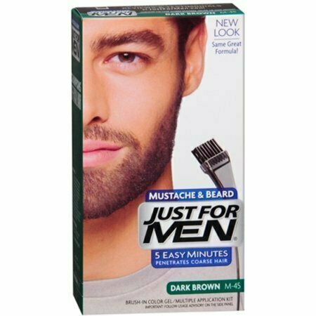 JUST FOR MEN Color Gel Mustache & Beard M-45, Dark Brown 1 Each 