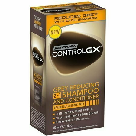 JUST FOR MEN Control GX Grey Reducing 2 in 1 Shampoo & Conditioner 5 oz 