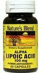 Natures Blend Alpha Lipoic Acid 100 mg 60 Capsules 