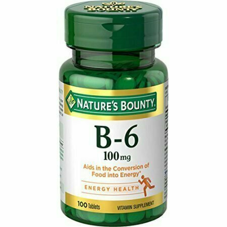 Natures Bounty Vitamin B-6 100 mg Tablets 100 Tablets Each 
