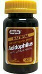 Rugby Acidophilus TAB Lactobacillus Acidophilus Beige/Off White 100 Tablets 