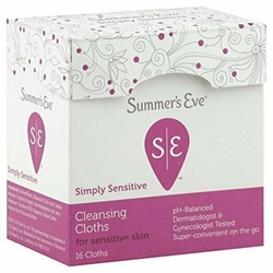 Summers Eve Cleansing Cloth Simply Sensitive, 16 Count 