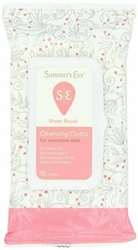Summers Eve Cleansing Cloths, Sheer Floral, 32 Count 