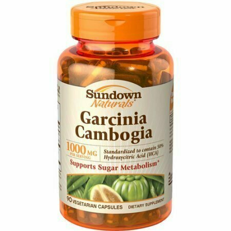 Sundown Naturals Garcinia Cambogia Dietary Supplement Vegetarian Capsules, 1000mg, 90 count 
