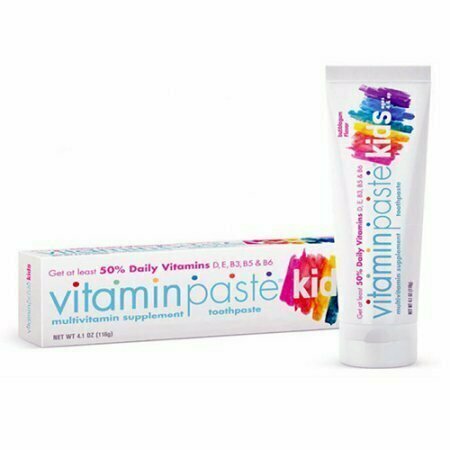 Vitaminpaste Multivitamin Kids Fluoride Free Toothpaste, Bubblegum, 4.1 Oz 